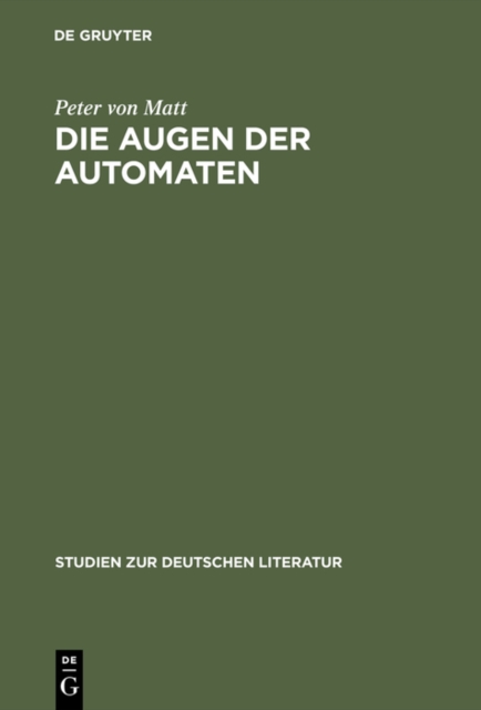 Die Augen der Automaten : E. T. A. Hoffmanns Imaginationslehre als Prinzip seiner Erzahlkunst, PDF eBook