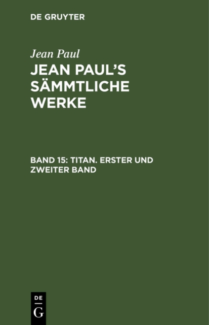 Titan. Erster und zweiter Band, PDF eBook