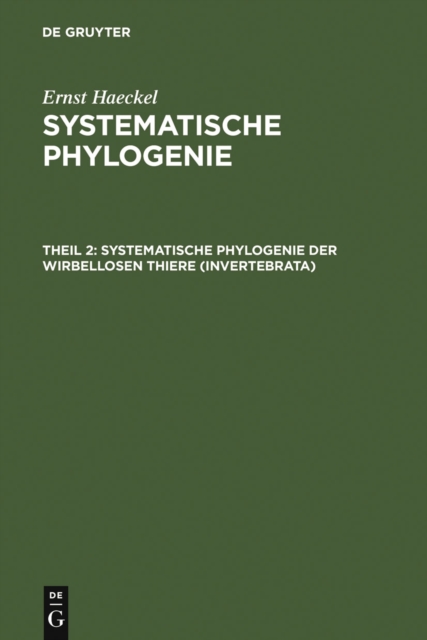 Systematische Phylogenie der wirbellosen Thiere (Invertebrata), PDF eBook
