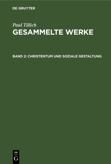Christentum und soziale Gestaltung : Fruhe Schriften zum religiosen Sozialismus, PDF eBook