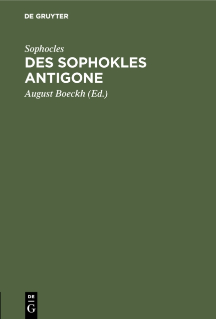 Des Sophokles Antigone, PDF eBook