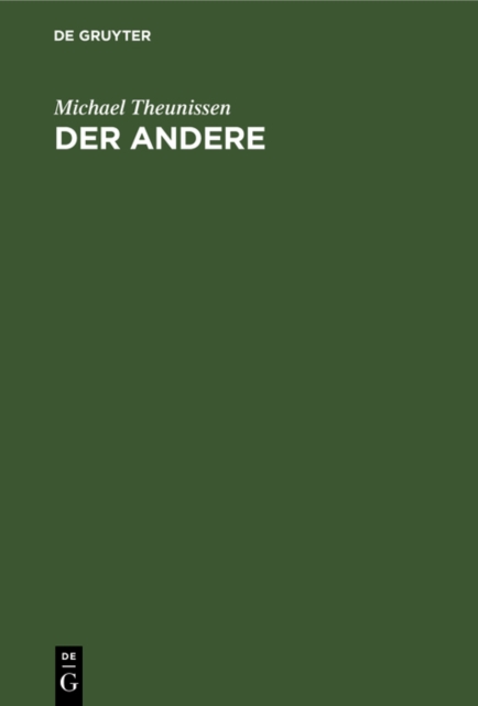 Der Andere : Studien zur Sozialontologie der Gegenwart, PDF eBook