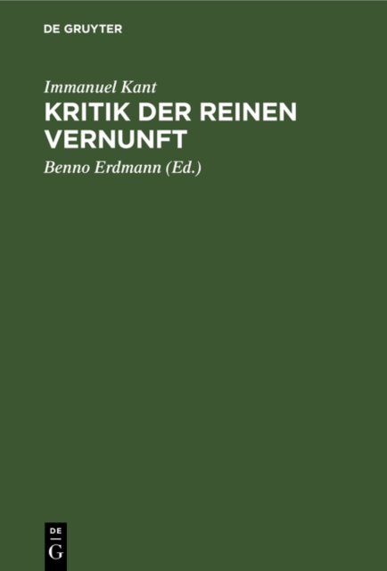 Kritik der reinen Vernunft, PDF eBook