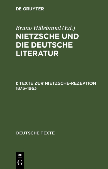 Texte zur Nietzsche-Rezeption 1873-1963, PDF eBook