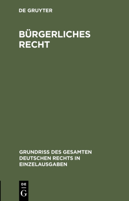 Burgerliches Recht : Erbrecht, PDF eBook