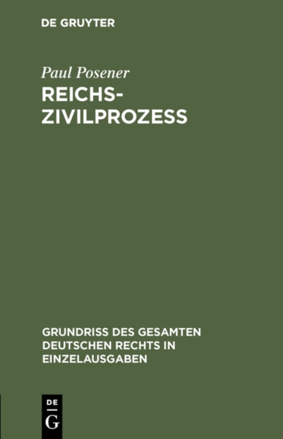 Reichszivilproze, PDF eBook
