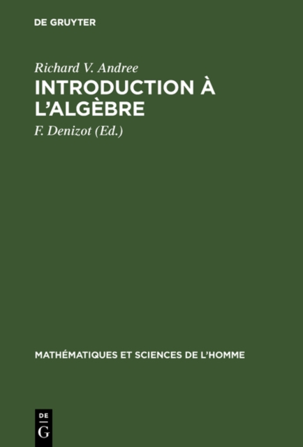 Introduction a l'algebre, PDF eBook