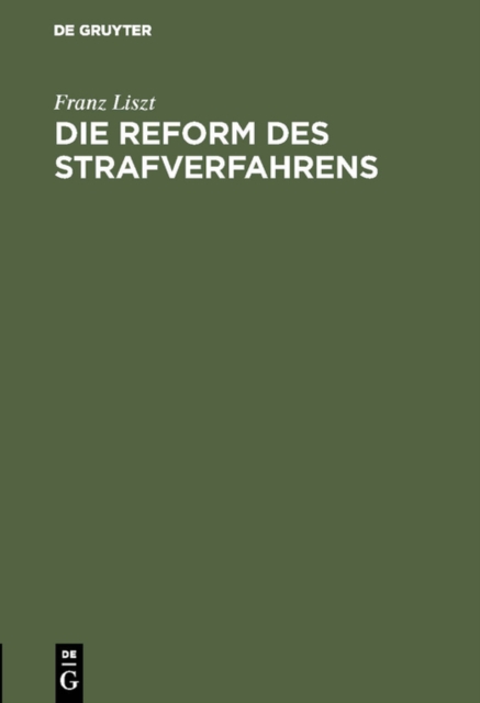 Die Reform des Strafverfahrens, PDF eBook