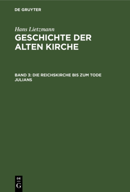 Die Reichskirche bis zum Tode Julians, PDF eBook