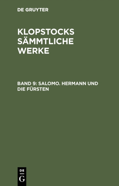Salomo. Hermann und die Fursten, PDF eBook