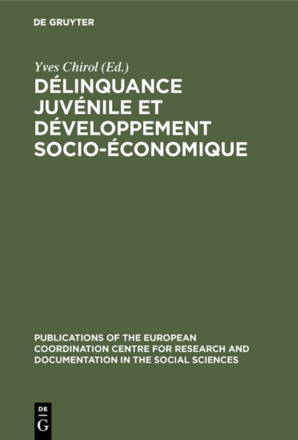 Delinquance juvenile et developpement socio-economique, PDF eBook