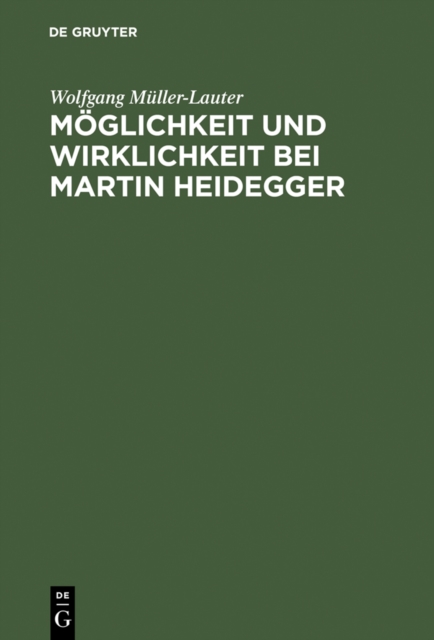 Moglichkeit und Wirklichkeit bei Martin Heidegger, PDF eBook