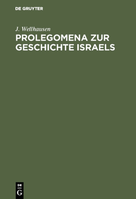 Prolegomena zur Geschichte Israels, PDF eBook