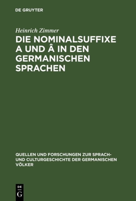 Die Nominalsuffixe A und A in den germanischen Sprachen, PDF eBook