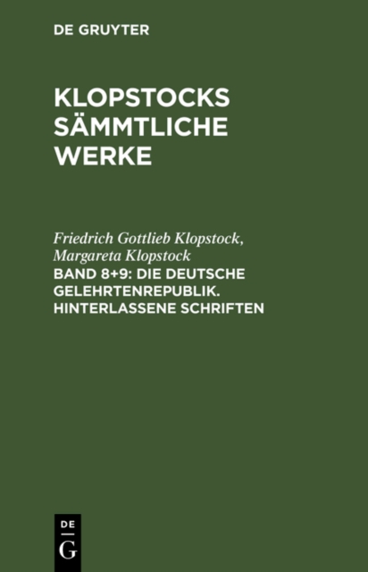 Die deutsche Gelehrtenrepublik. Hinterlassene Schriften, PDF eBook