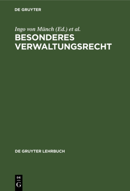 Besonderes Verwaltungsrecht, PDF eBook