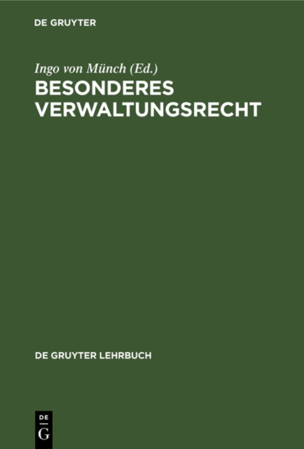 Besonderes Verwaltungsrecht, PDF eBook