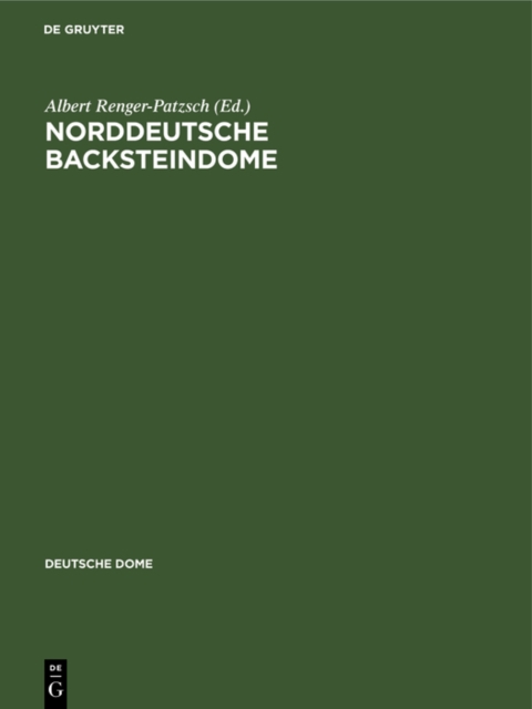 Norddeutsche Backsteindome, Hardback Book