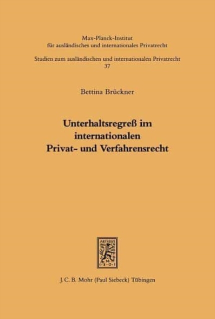 Unterhaltsregress im internationalen Privat- und Verfahrensrecht, Paperback / softback Book