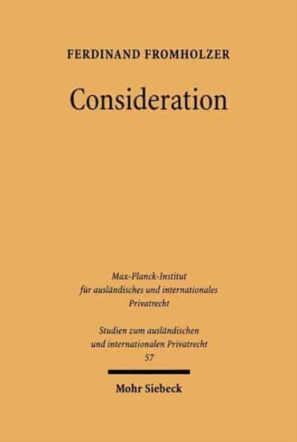 Consideration : US-amerikanisches Recht im Vergleich zum deutschen, Paperback / softback Book