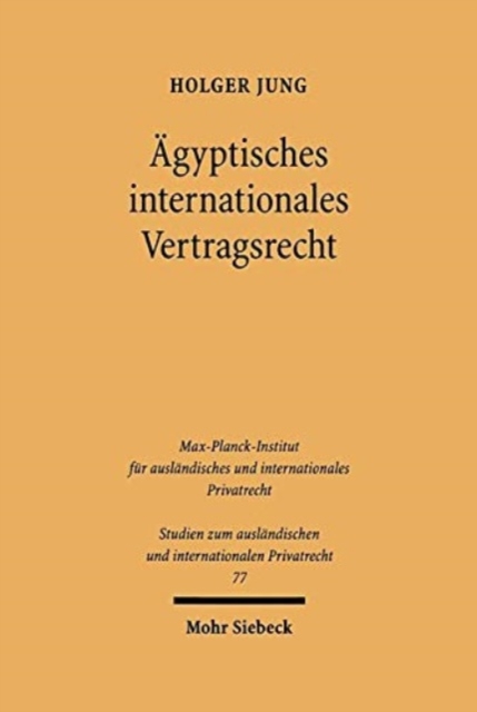 Agyptisches internationales Vertragsrecht, Paperback / softback Book