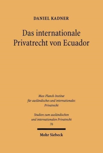 Das internationale Privatrecht von Ecuador, Paperback / softback Book