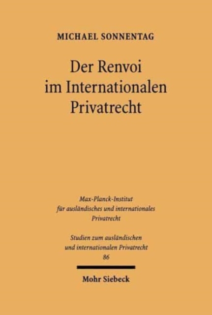 Der Renvoi im Internationalen Privatrecht, Paperback / softback Book