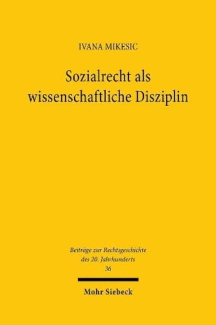 Sozialrecht als wissenschaftliche Disziplin : Die Anfange 1918-1933, Paperback / softback Book