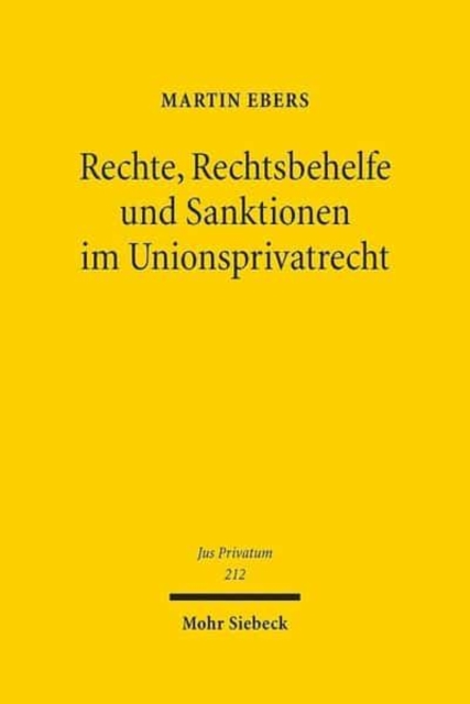 Rechte, Rechtsbehelfe und Sanktionen im Unionsprivatrecht, Hardback Book