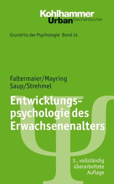 Entwicklungspsychologie des Erwachsenenalters, EPUB eBook