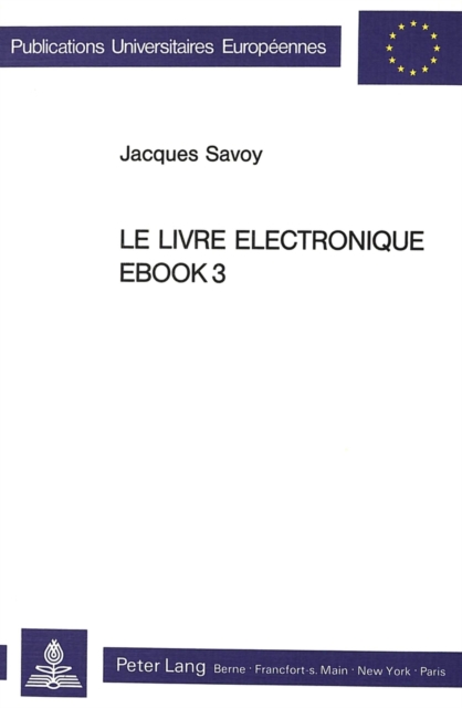 Le livre electronique EBOOK3, Paperback Book