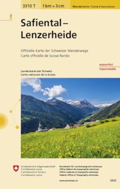 Safiental - Lenzerheide, Sheet map, folded Book