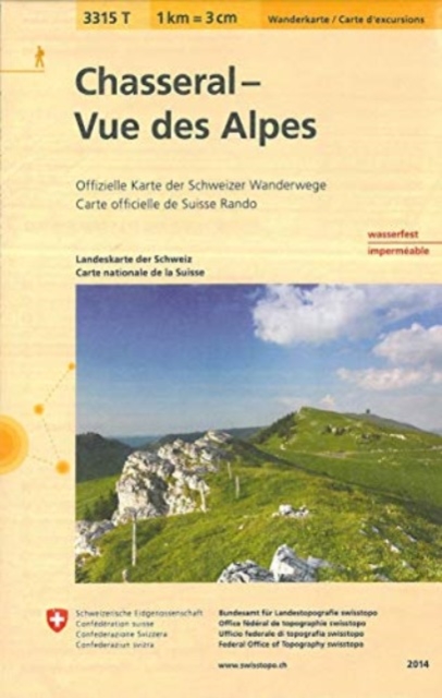 Chasseral - Vue des Alpes, Sheet map, folded Book