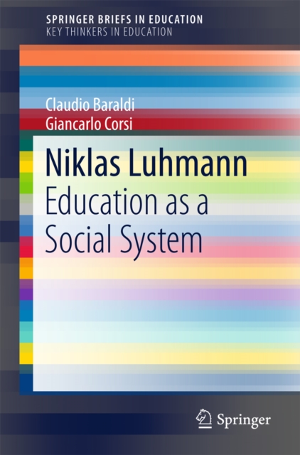 Niklas Luhmann : Education as a Social System, EPUB eBook
