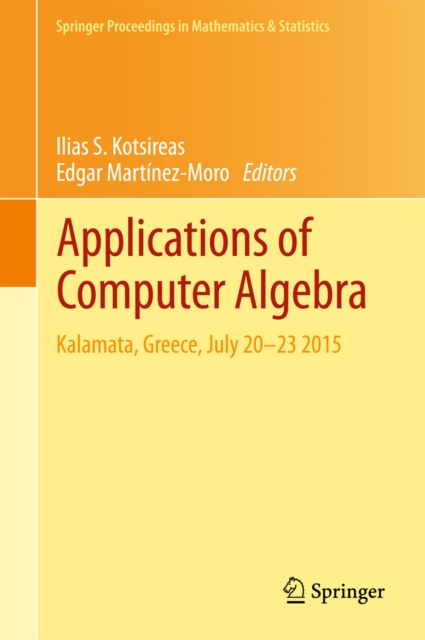 Applications of Computer Algebra : Kalamata, Greece, July 20-23 2015, EPUB eBook