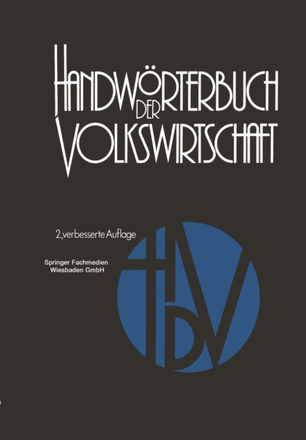 Handworterbuch der Volkswirtschaft, PDF eBook