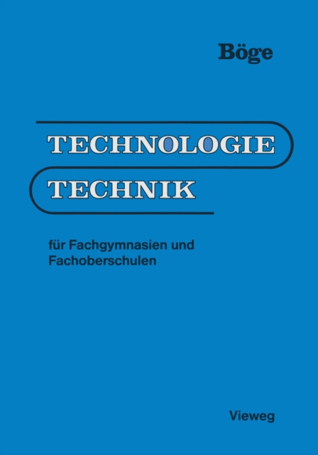 Technologie/Technik : Fur Fachgymnasien und Fachoberschulen, PDF eBook