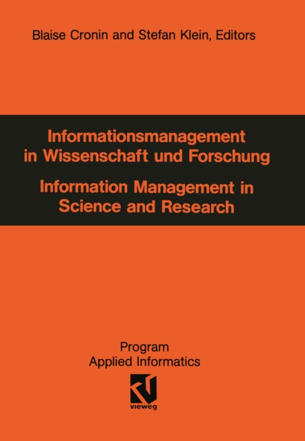 Informationsmanagement in Wissenschaft und Forschung : Information Management in Science and Research, PDF eBook