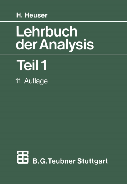 Lehrbuch der Analysis : Teil 1, PDF eBook