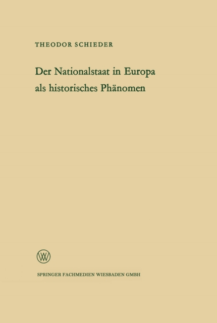 Ansprache des Ministerprasidenten Dr. Franz Meyers. Der Nationalstaat in Europa als historisches Phanomen, PDF eBook