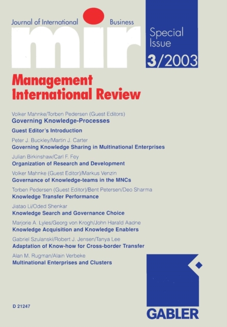 Governing Knowledge-processes, Paperback / softback Book