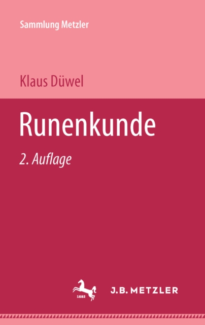 Runekunde : Sammlung Metzler, 72, PDF eBook