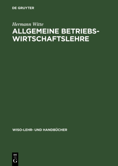 Allgemeine Betriebswirtschaftslehre, PDF eBook