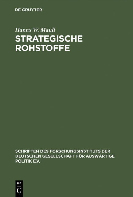 Strategische Rohstoffe : Risiken fur die wirtschaftliche Sicherheit des Westens, PDF eBook