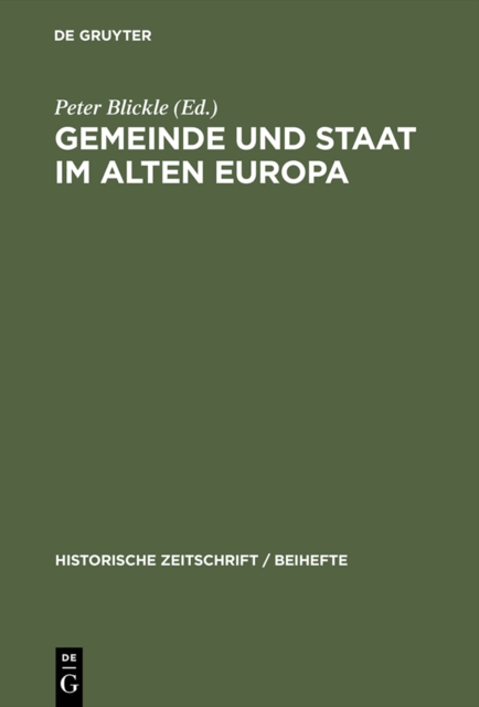 Gemeinde und Staat im Alten Europa, PDF eBook