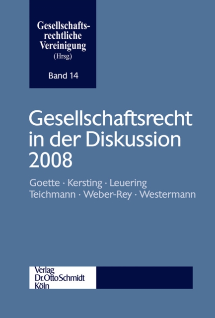 Gesellschaftsrecht in der Diskussion 2008, PDF eBook