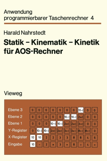 Statik Kinematik Kinetik Fur Aos-Rechner, Paperback / softback Book