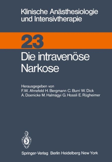 Die Intravenuse Narkose, Paperback Book