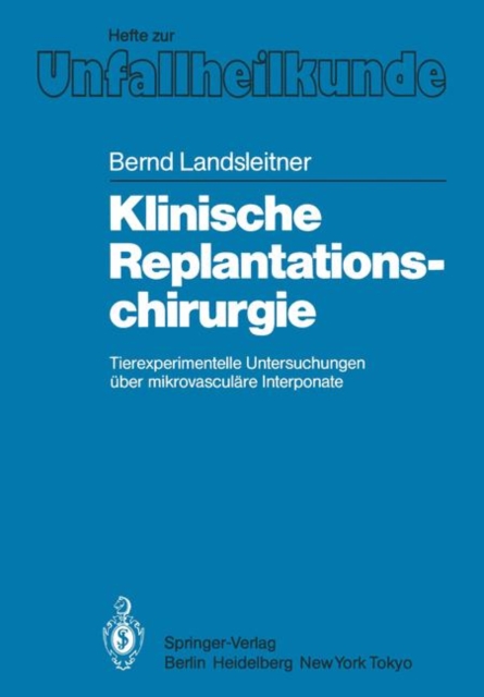 Klinische Replantationschirurgie, Paperback Book