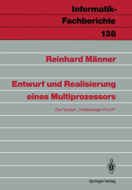 Entwurf und Realisierung Eines Multiprozessors, Paperback Book